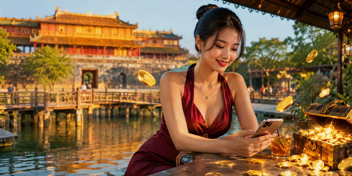 Người dùng tại Huế sử dụng điện thoại để theo dõi sự kiện thể thao và casino di động